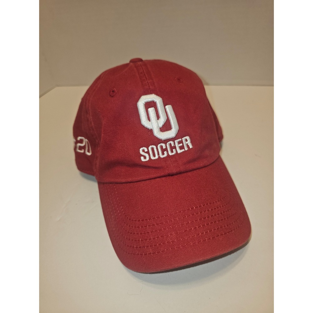 Oklahoma Sooners Soccer #20 Strapback Hat Top of the World Red Collegiate Logo